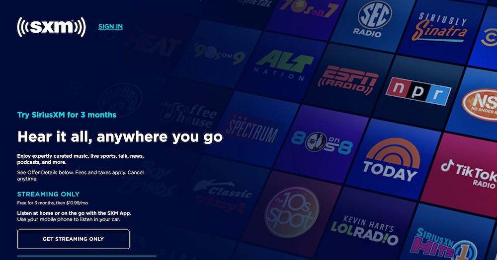 SiriusXMが新ストリーミングアプリを展開、新しいリスナーとの繋がり強化を目指す