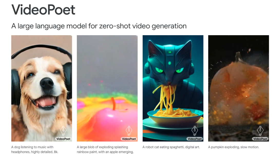 VideoPoetが切り拓く新しい動画生成技術。 大規模言語モデルがもたらす画期的な可能性