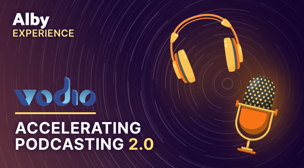 AlbyとVodioが連携を発表。ポッドキャスト2.0で変化するポッドキャストのマネタイズ