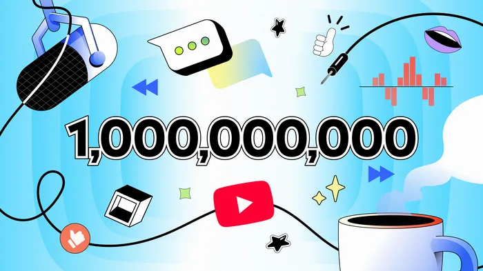 YouTubeの月間ポッドキャスト利用者数が10億人を突破