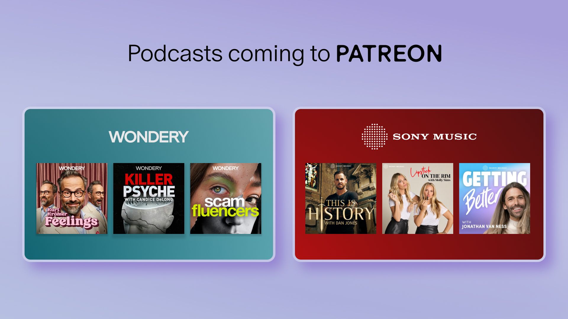 Patreon、ソニー＆Wonderyと提携しポッドキャスト配信を拡大