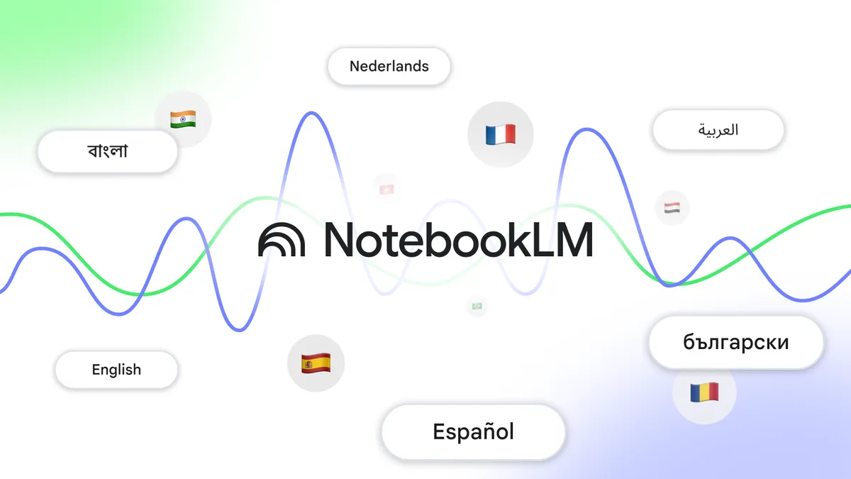 NotebookLMの音声要約機能、日本語含む50言語以上に対応