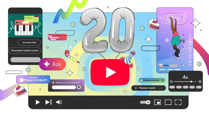 YouTubeが20周年。投稿された動画や音楽、ポッドキャストは200億本を突破