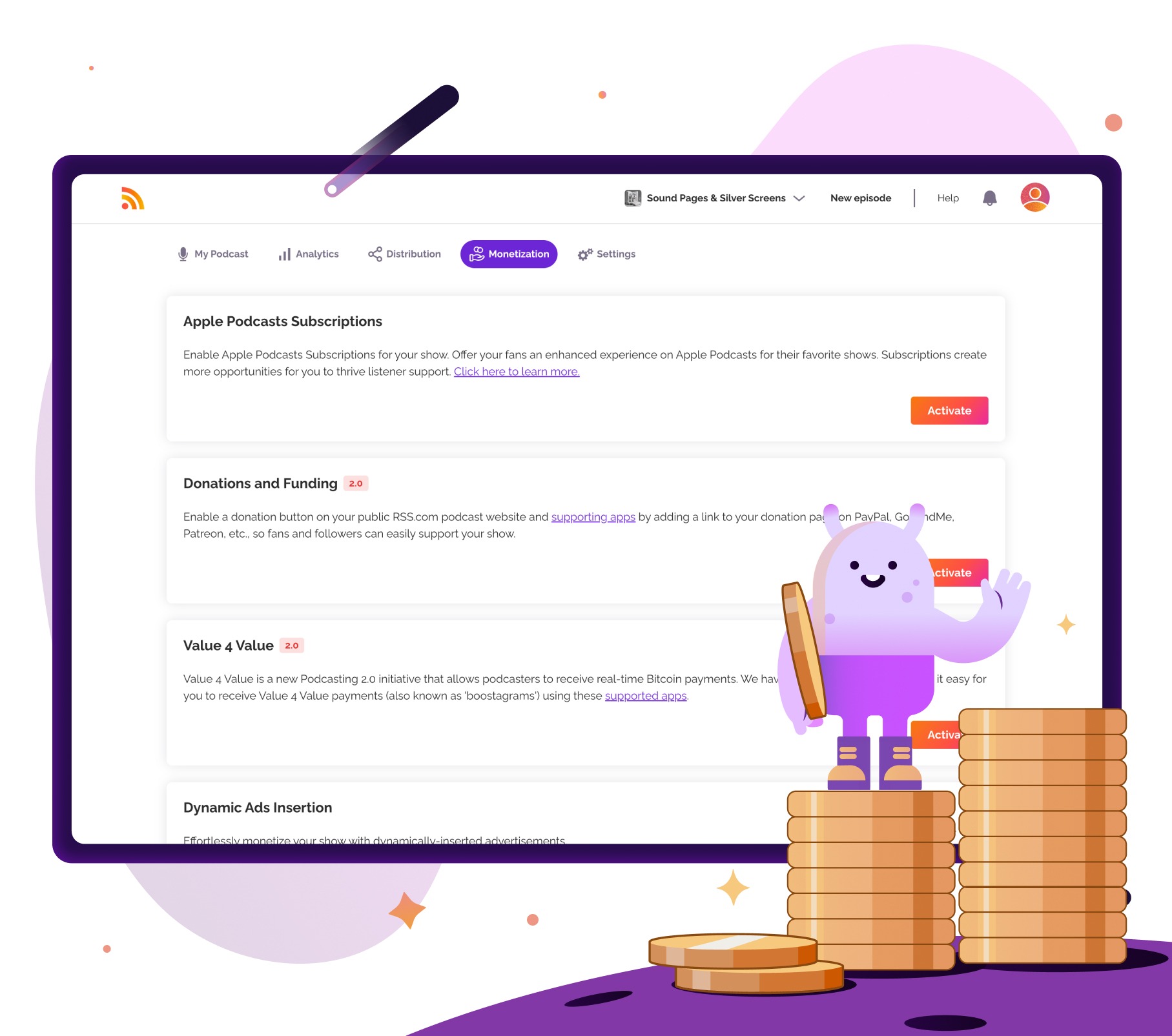 RSS.comがポッドキャストの収益化を簡単にする機能「PAID」をリリース