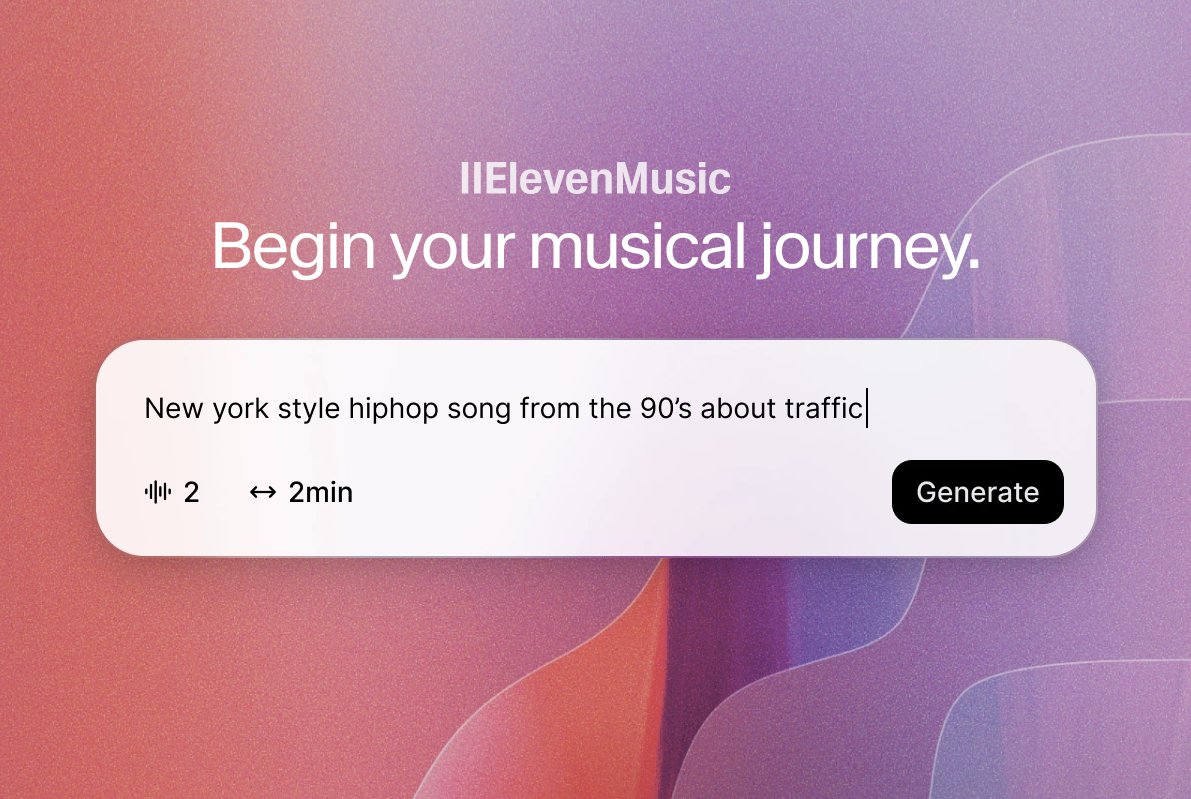 イレブンラボが音楽生成AI「Eleven Music」をリリース。メルリンとコバルトと提携し、著作権に関するガイドラインを共同策定