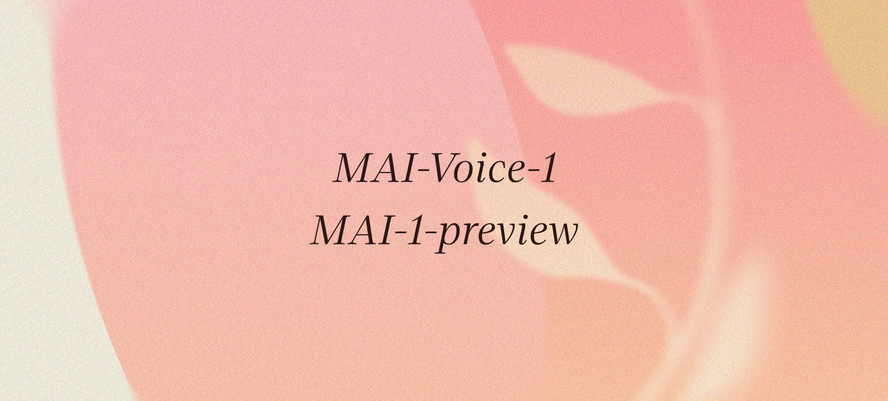 Microsoft AIが初の音声生成モデル「MAI-Voice-1」と基盤モデル「MAI-1-preview」を発表