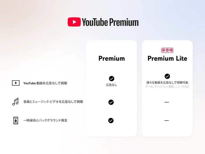 YouTube、広告非表示の低価格プラン「YouTube Premium Lite」を日本で提供開始