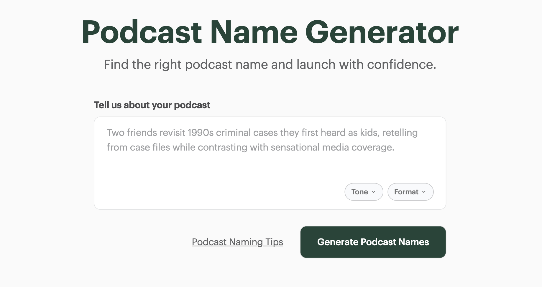 Buzzsprout、番組名を自動提案する無料ツール「Podcast Name Generator」を公開
