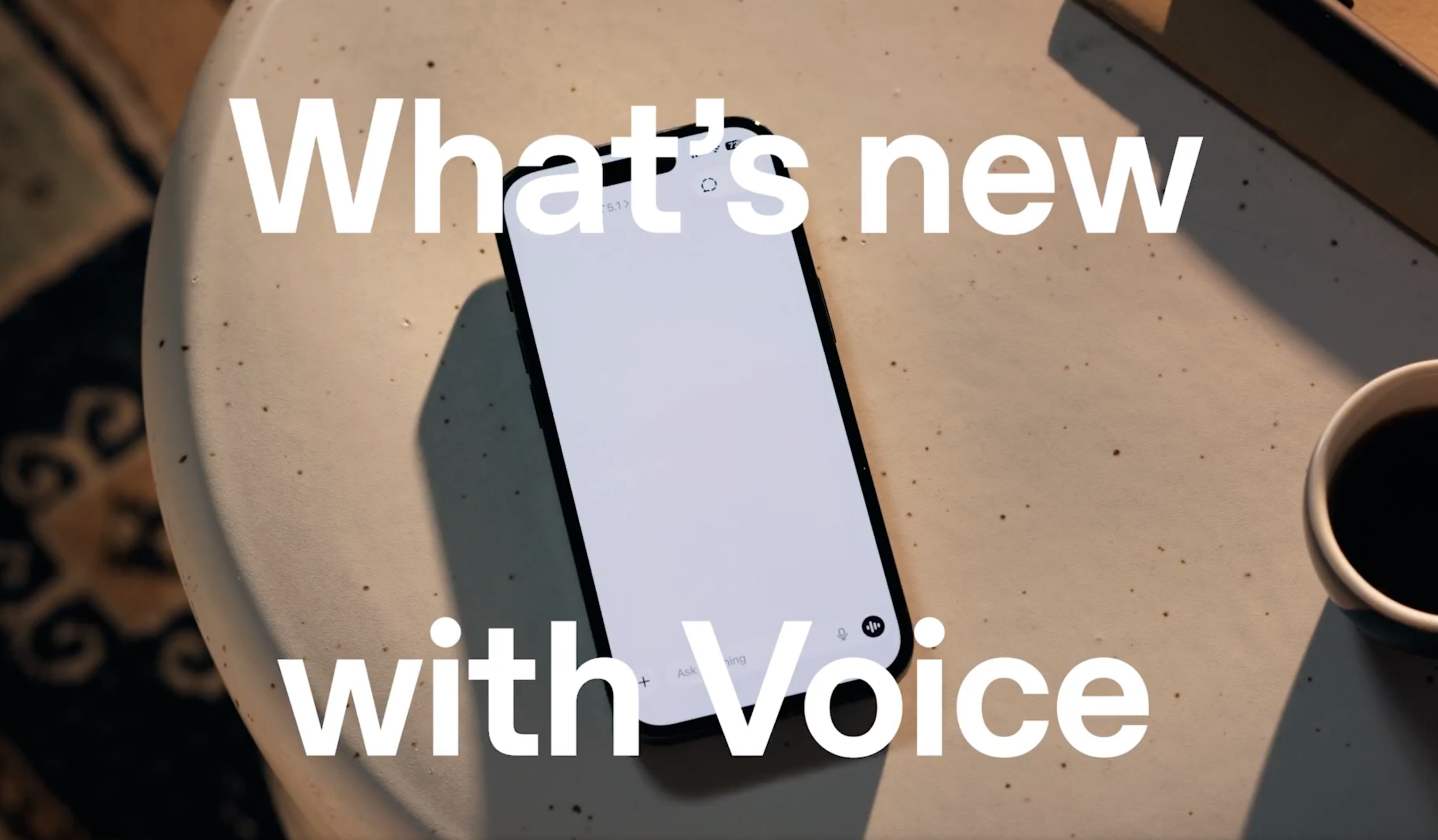 ChatGPT、チャット画面でシームレスな音声対話を提供開始