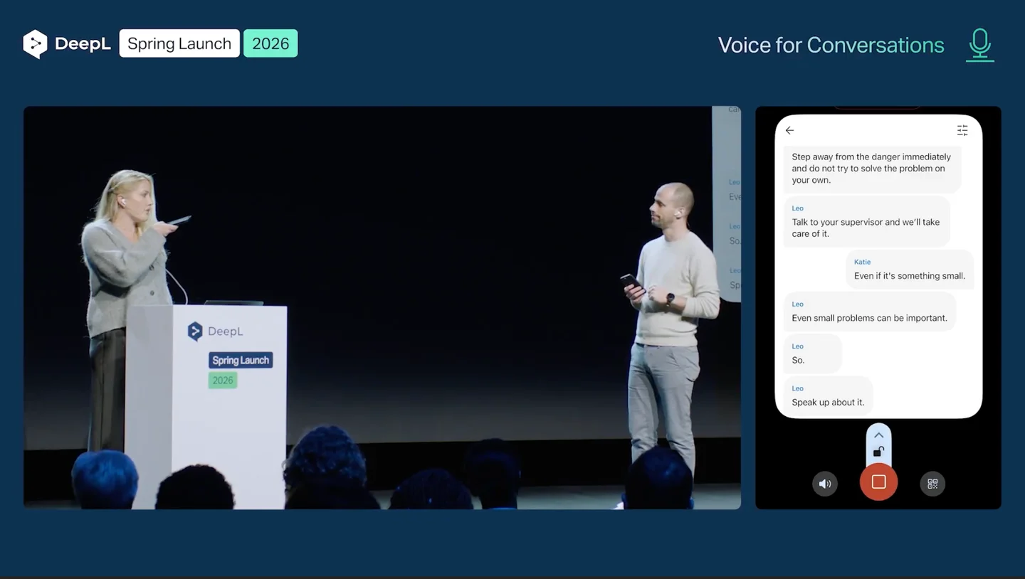 DeepLがリアルタイム音声翻訳機能「DeepL Voice-to-Voice」を発表。話者の声を瞬時に翻訳