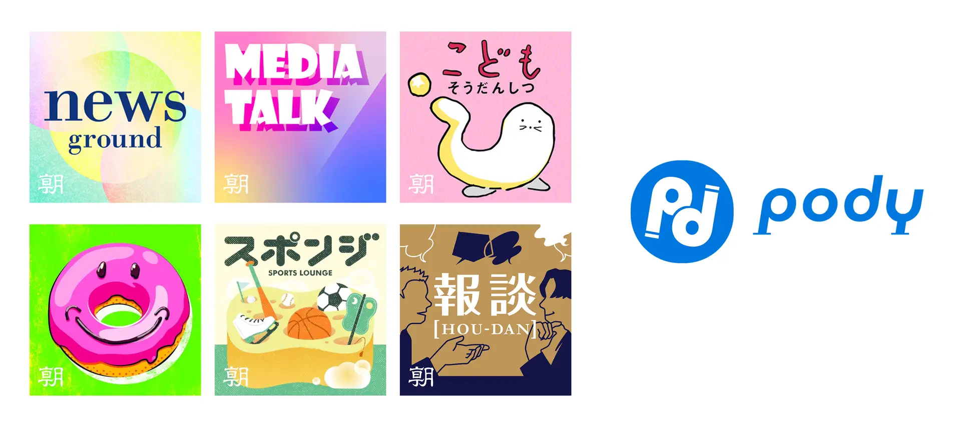 朝日新聞社のポッドキャスト6番組が「Pody」で配信開始。一部エピソードをAIで記事化