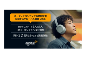 Audibleが音声コンテンツの聴取習慣調査を発表。11か国のリスナーの34%が聴取量増加、日本では72%がリラックスや安心感を実感
